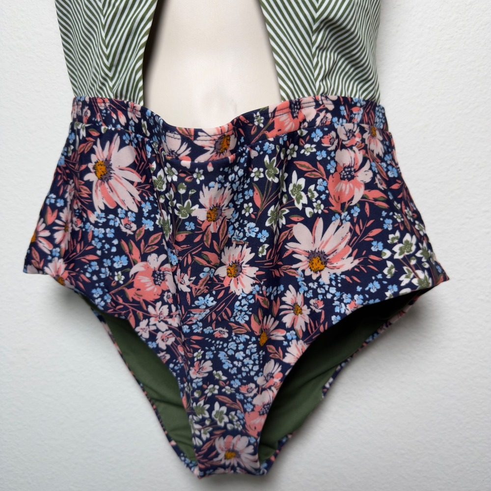Rebecca Virtue Women Enchanted One Piece Swimsuit Large Floral Cutout - Picture 5 of 13